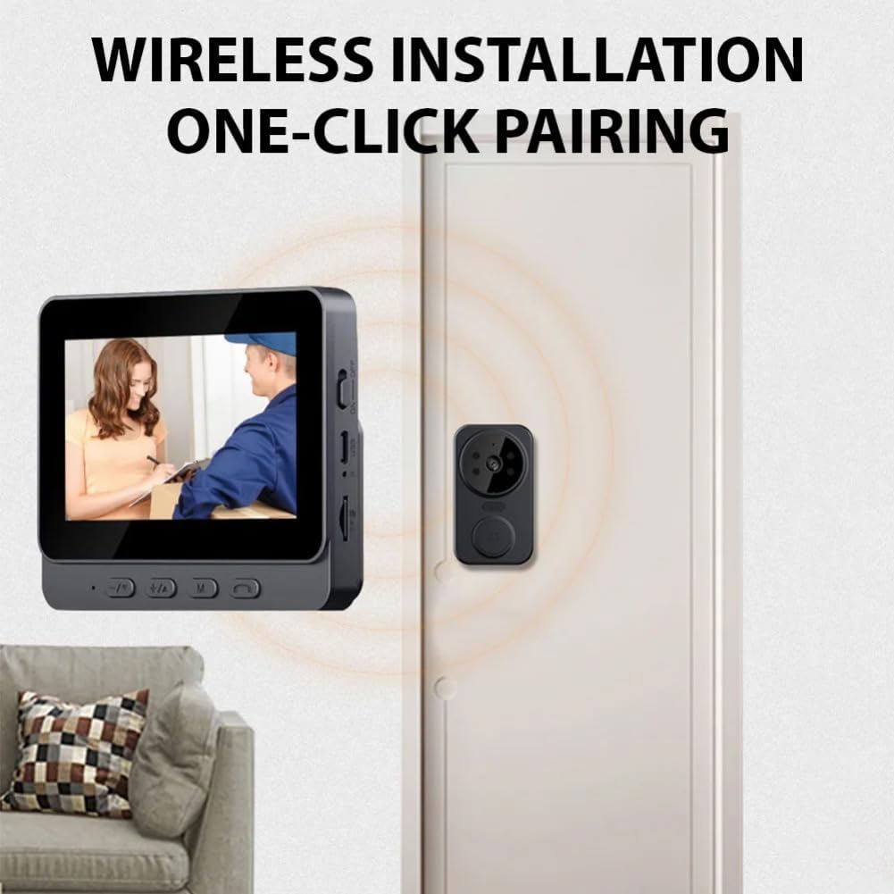 PGST Wireless Doorbell with 4.3" Monitor – No WiFi Needed